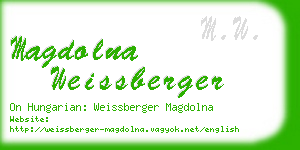 magdolna weissberger business card